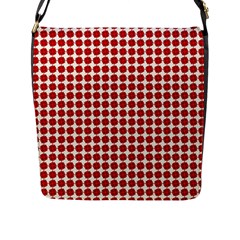 Red Pattern Seamless Texture Background Flap Closure Messenger Bag (l) by artworkshop