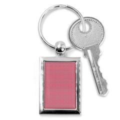 Red Gingham Check Key Chain (rectangle) by artworkshop