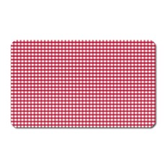 Red Gingham Check Magnet (rectangular) by artworkshop