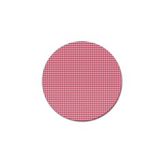 Red Gingham Check Golf Ball Marker (4 Pack) by artworkshop