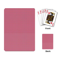 Red Gingham Check Playing Cards Single Design (rectangle) by artworkshop