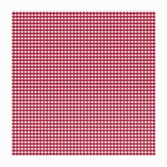 Red Gingham Check Medium Glasses Cloth (2 Sides) by artworkshop