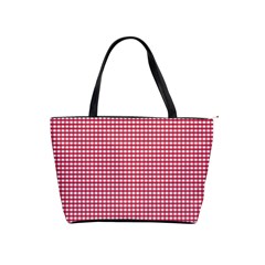 Red Gingham Check Classic Shoulder Handbag