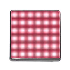 Red Gingham Check Memory Card Reader (square 5 Slot) by artworkshop