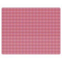 Red Gingham Check Double Sided Flano Blanket (medium)  by artworkshop