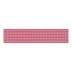 Red Gingham Check Velvet Scrunchie by artworkshop