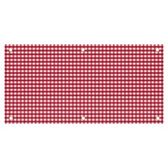 Red Gingham Check Banner And Sign 6  X 3 