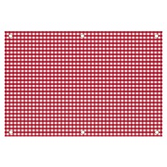 Red Gingham Check Banner And Sign 6  X 4  by artworkshop