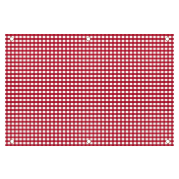 Red Gingham Check Banner and Sign 6  x 4 