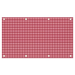 Red Gingham Check Banner And Sign 7  X 4 