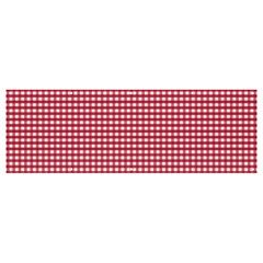 Red Gingham Check Banner And Sign 12  X 4 