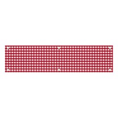 Red Gingham Check Banner And Sign 4  X 1 