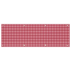 Red Gingham Check Banner And Sign 9  X 3  by artworkshop