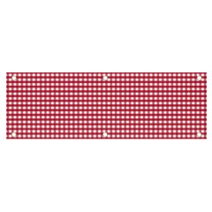 Red Gingham Check Banner And Sign 6  X 2 