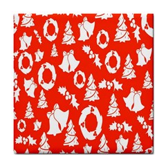 Orange  Card Christmas December Tile Coaster by artworkshop