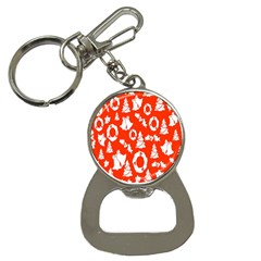 Orange  Card Christmas December Bottle Opener Key Chain by artworkshop