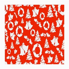 Orange  Card Christmas December Medium Glasses Cloth by artworkshop