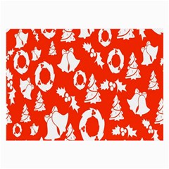 Orange  Card Christmas December Large Glasses Cloth by artworkshop