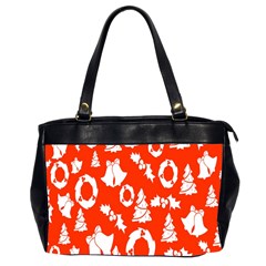 Orange  Card Christmas December Oversize Office Handbag (2 Sides) by artworkshop