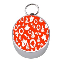 Orange  Card Christmas December Mini Silver Compasses by artworkshop