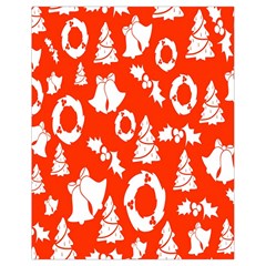 Orange  Card Christmas December Drawstring Bag (small) by artworkshop