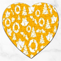 Orang Card Christmas Jigsaw Puzzle (heart) by artworkshop