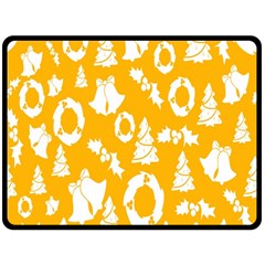 Orang Card Christmas Fleece Blanket (large)  by artworkshop