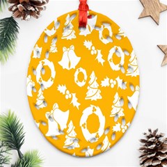 Orang Card Christmas Oval Filigree Ornament (two Sides) by artworkshop