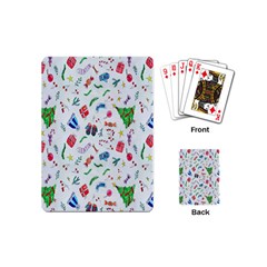 New Year Christmas Winter Watercolor Playing Cards Single Design (mini) by artworkshop