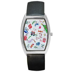 New Year Christmas Sketch Gifts Barrel Style Metal Watch by artworkshop