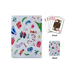 New Year Christmas Sketch Gifts Playing Cards Single Design (mini) by artworkshop