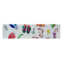 New Year Christmas Sketch Gifts Banner And Sign 4  X 1  by artworkshop