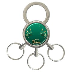 Merry Christmas Holiday 3-Ring Key Chain