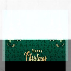 Merry Christmas Holiday Rectangular Jigsaw Puzzl by artworkshop