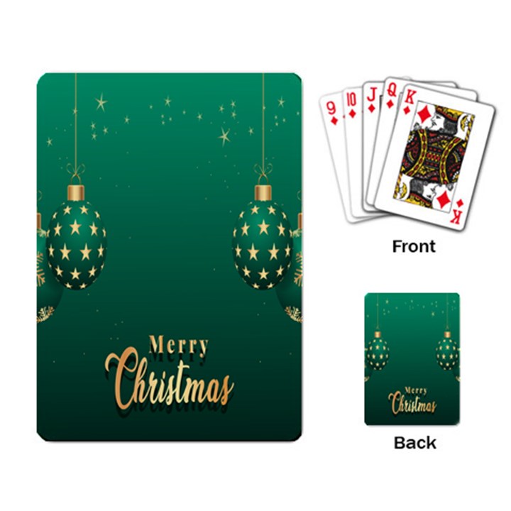 Merry Christmas Holiday Playing Cards Single Design (Rectangle)