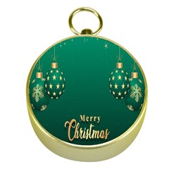 Merry Christmas Holiday Gold Compasses