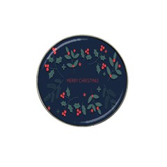 Merry Christmas  Frame Flora Hat Clip Ball Marker by artworkshop