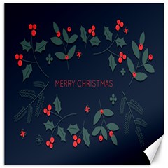 Merry Christmas  Frame Flora Canvas 16  X 16 