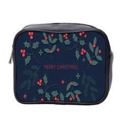 Merry Christmas  Frame Flora Mini Toiletries Bag (two Sides) by artworkshop