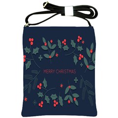 Merry Christmas  Frame Flora Shoulder Sling Bag by artworkshop