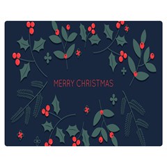 Merry Christmas  Frame Flora Double Sided Flano Blanket (medium)  by artworkshop