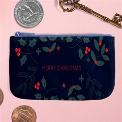 Merry Christmas  Frame Flora Large Coin Purse by artworkshop