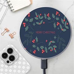 Merry Christmas  Frame Flora Wireless Charger by artworkshop