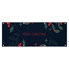 Merry Christmas  Frame Flora Banner And Sign 8  X 3  by artworkshop