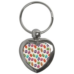 Macaron Macaroon Stylized Macaron Design Repetition Key Chain (heart) by artworkshop