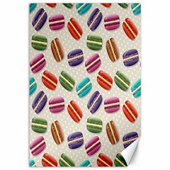 Macaron Macaroon Stylized Macaron Design Repetition Canvas 12  X 18  by artworkshop