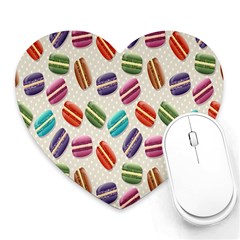 Macaron Macaroon Stylized Macaron Design Repetition Heart Mousepads by artworkshop