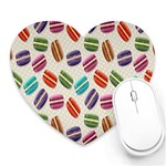 Macaron Macaroon Stylized Macaron Design Repetition Heart Mousepads Front