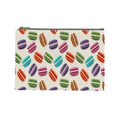 Macaron Macaroon Stylized Macaron Design Repetition Cosmetic Bag (large) by artworkshop