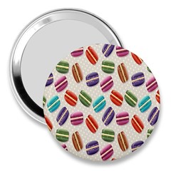 Macaron Macaroon Stylized Macaron Design Repetition 3  Handbag Mirrors by artworkshop